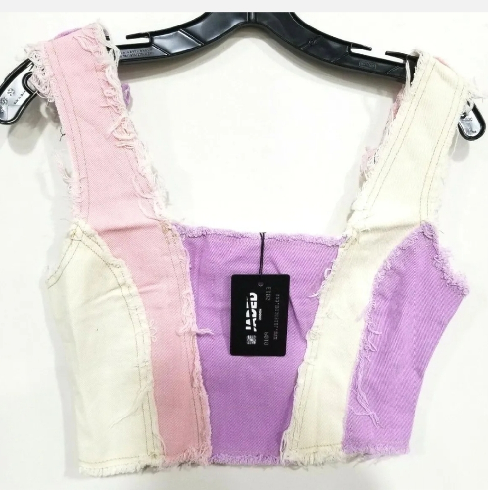 Jaded London Pastel Patchwork Corset Top, NEW, Size UK6 - Picture 1 of 16